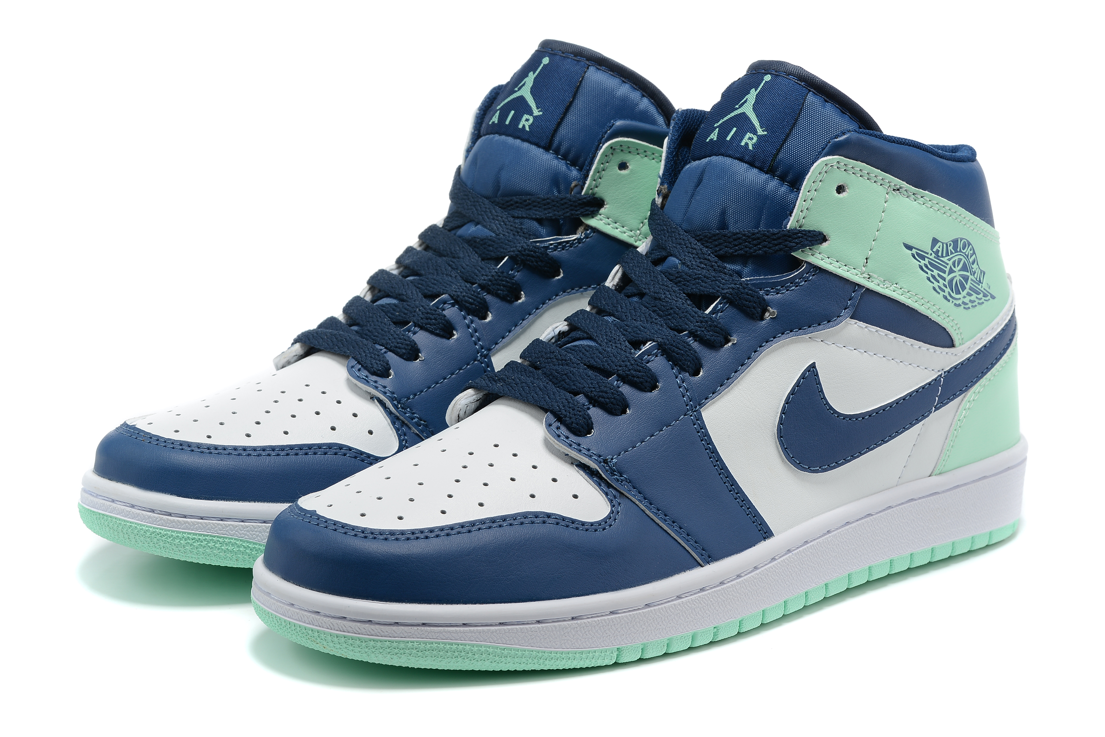 New 2022 Air Jordan 1 Retro Navy Blue White Shoes